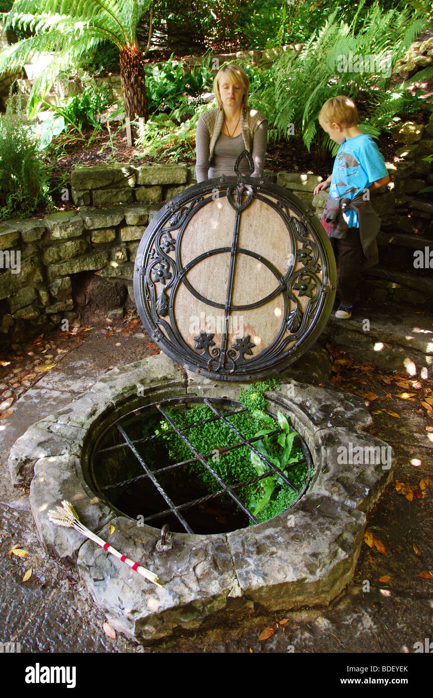Chalice Well Gardens Glastonbury Somerset England United Kingdom Stock