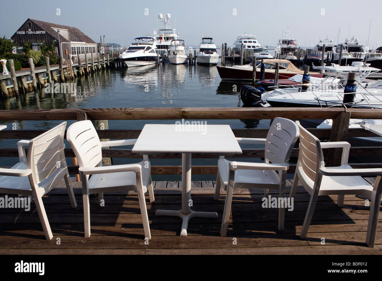 The marina, Sag Harbor, New York Stock Photo