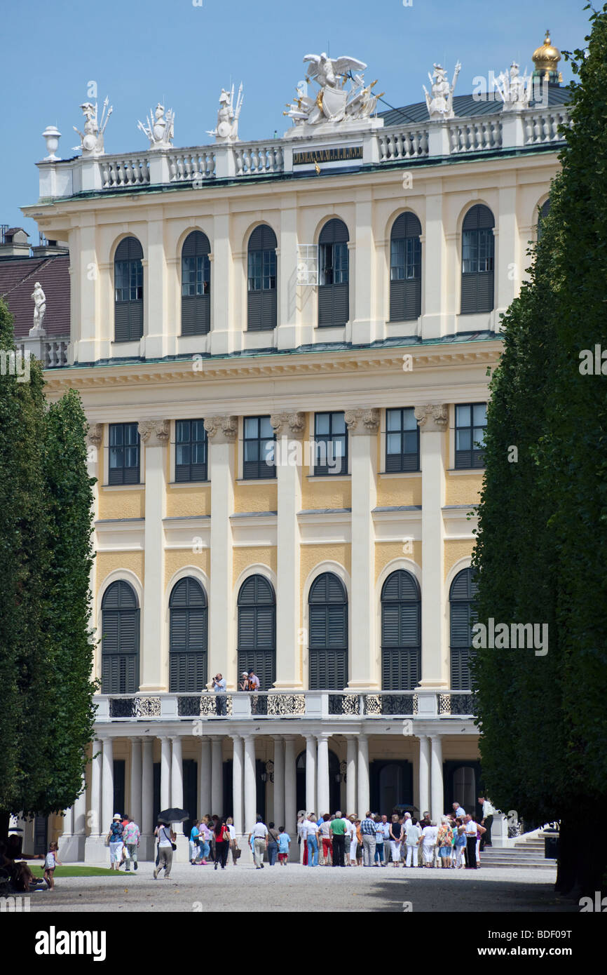 central unit of Schönbrunn Palace, Vienna, Austria Stock Photo