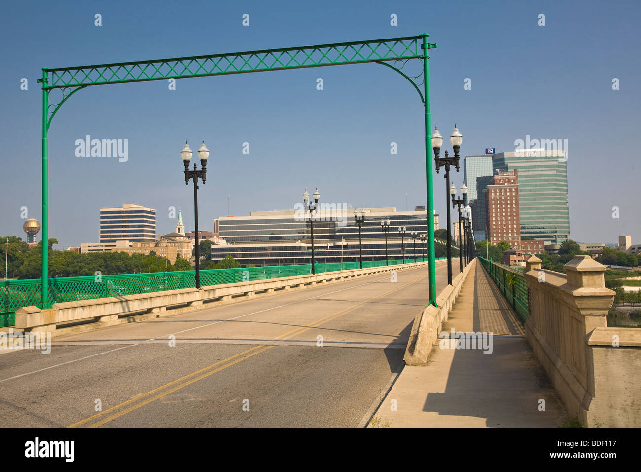 Gay Street Bridge in Knoxville Tennessee Stock Photo