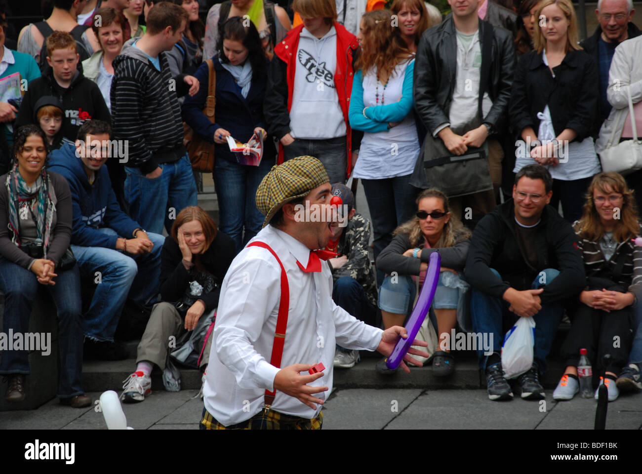 Street performer at Edinburgh Festival 2009 Stock Photo