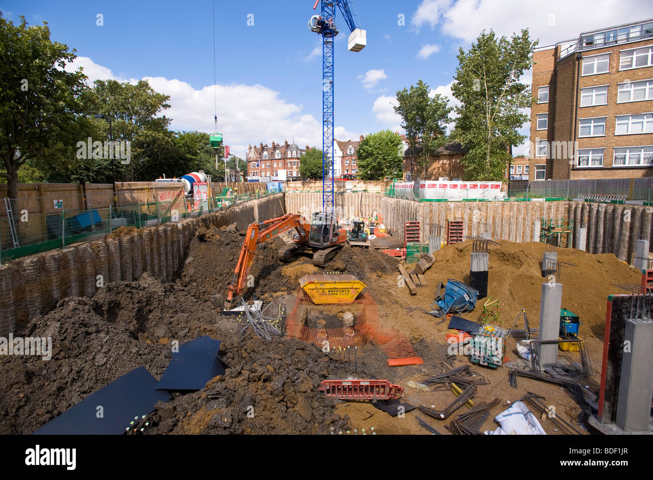 New homes being constructed in Ealing Common, W5, London, United