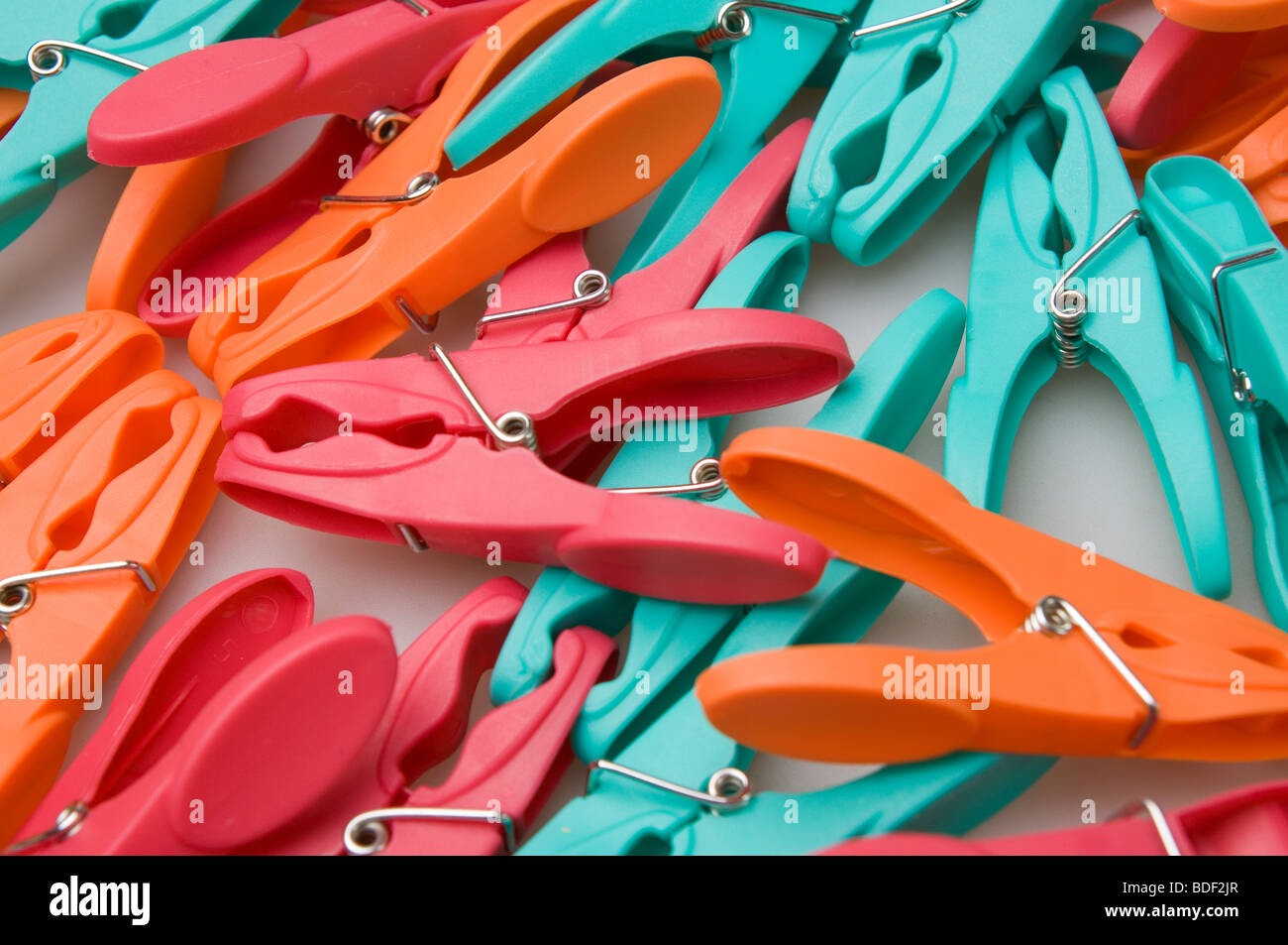 multi coloured clothes pegs Stock Photo Alamy