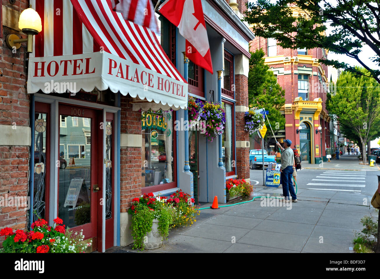 Market street in Port Townsend, Washington, USA Stock Photo