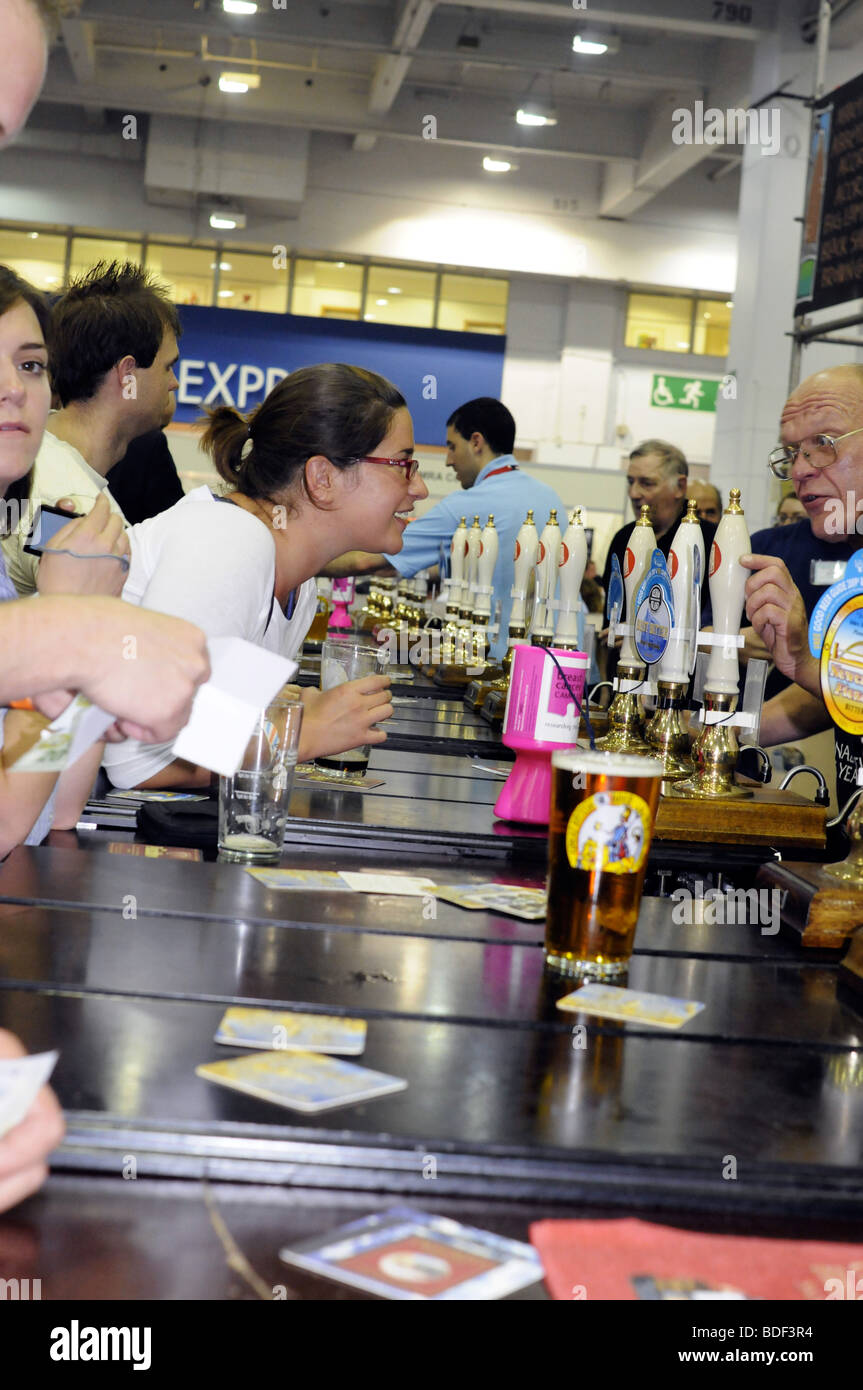 The Great British Beer Festival held at Earls Court, London. A female