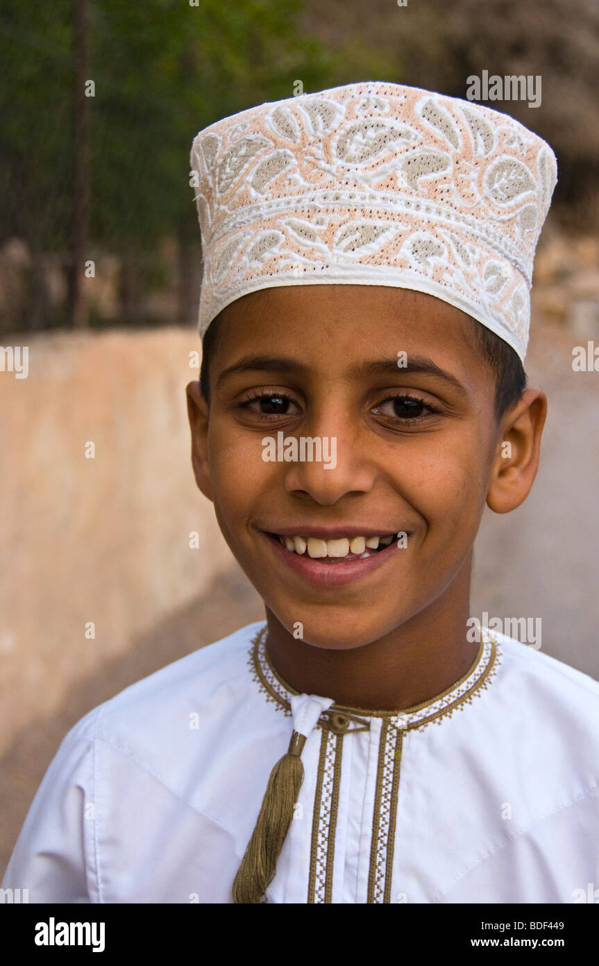 Boy in Al-Jabal Al-Akhdar Sultanate of Oman Stock Photo
