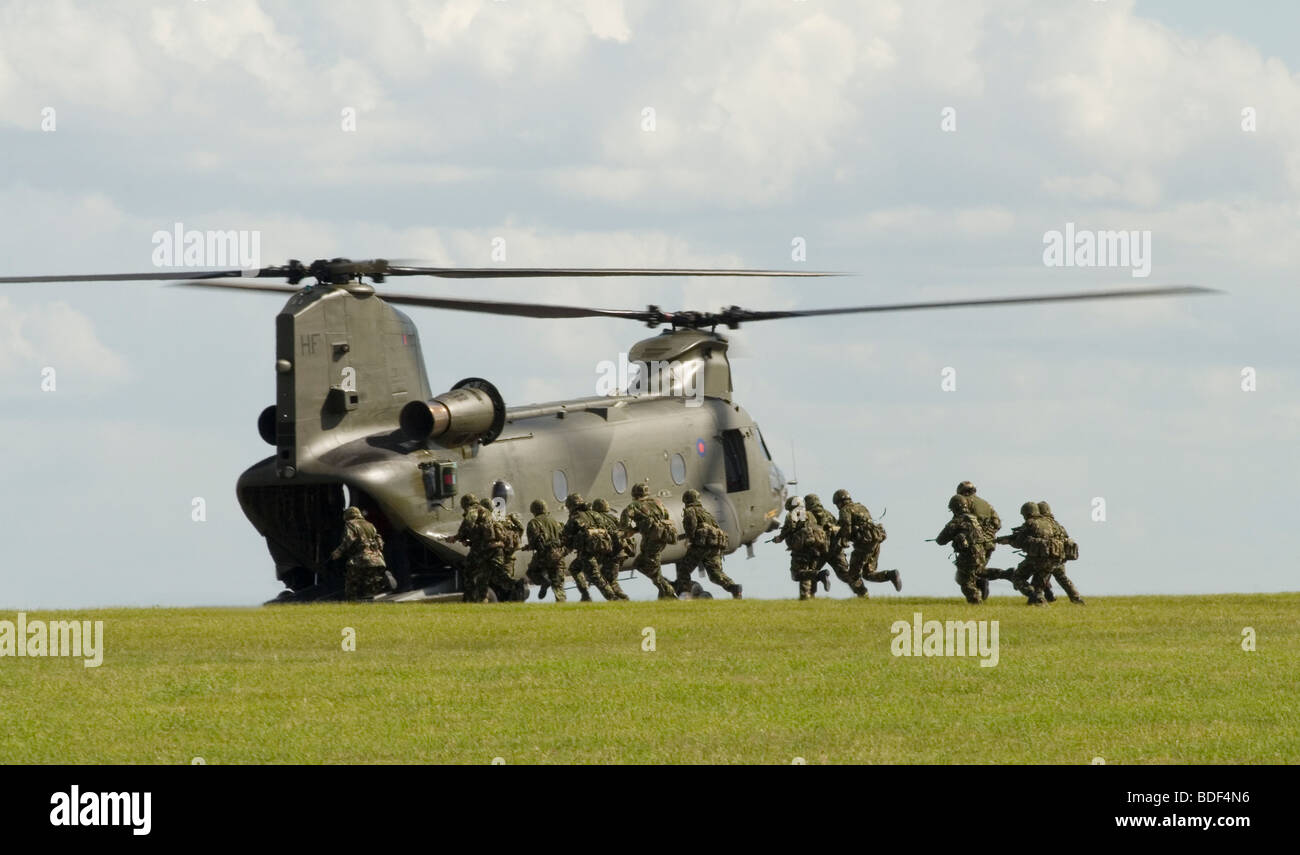 Boeing-Vertol CH-47D Chinook HC2 of the Royal Air Force Stock Photo