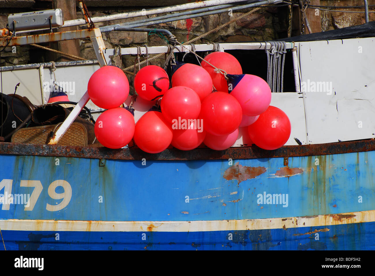 flotation buoys on side of trawler number 2761 Stock Photo - Alamy