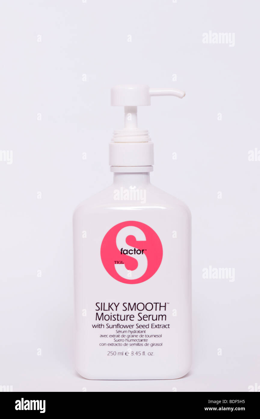 A close up of a bottle of Tigi S factor moisture serum hair product on a  white background Stock Photo - Alamy