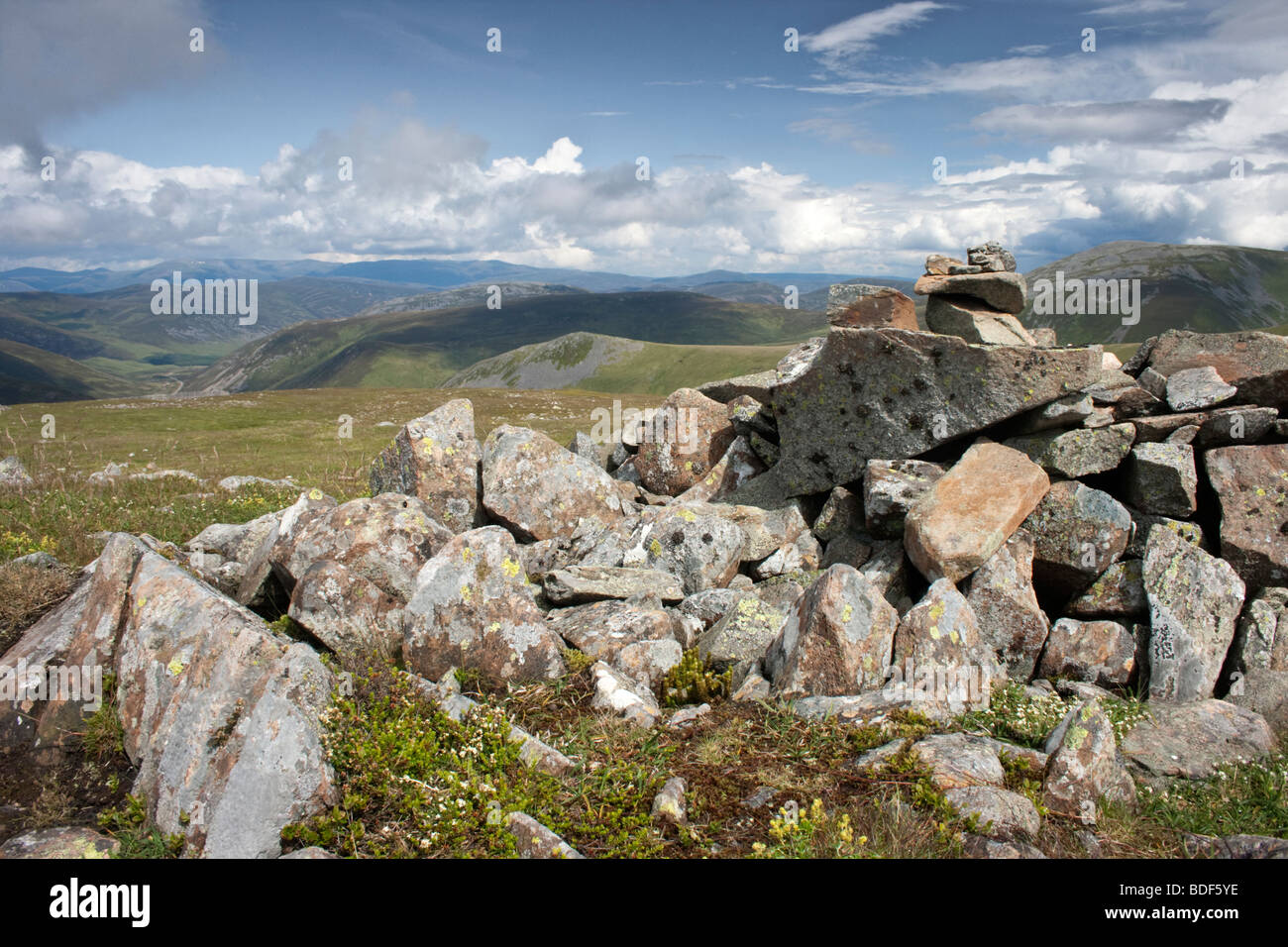 Cairn on Glas Maol Stock Photo