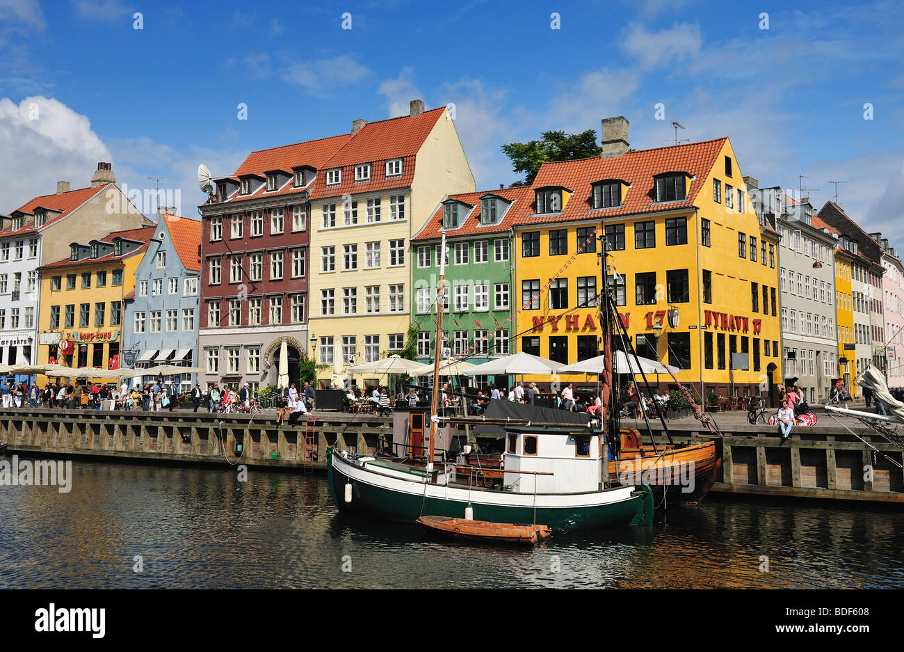 Nyhavn Copenhagen Denmark in summer  Stock Photo