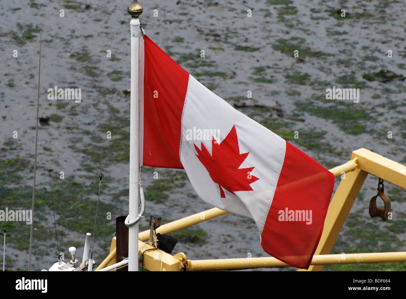 canadian flag on trawler number 2748 Stock Photo