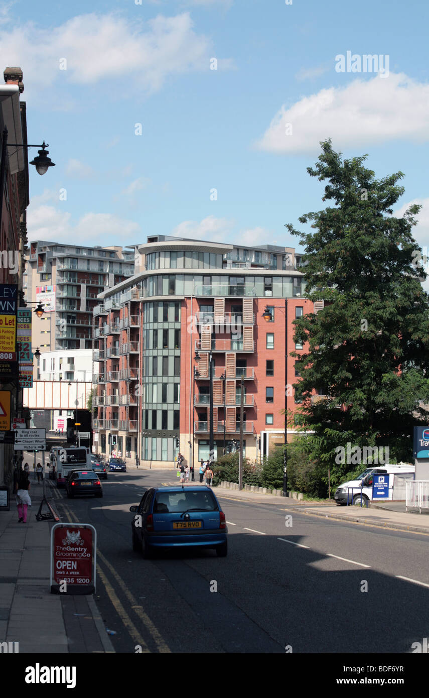 Modern apartment block Blackfriars Street Salford Lancashire England