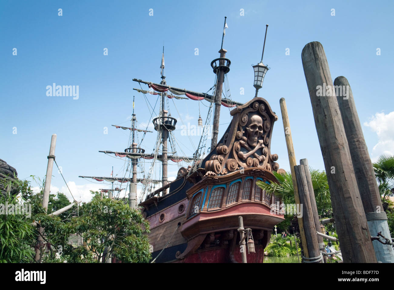 A pirate ship, Disneyland, Paris, France Stock Photo