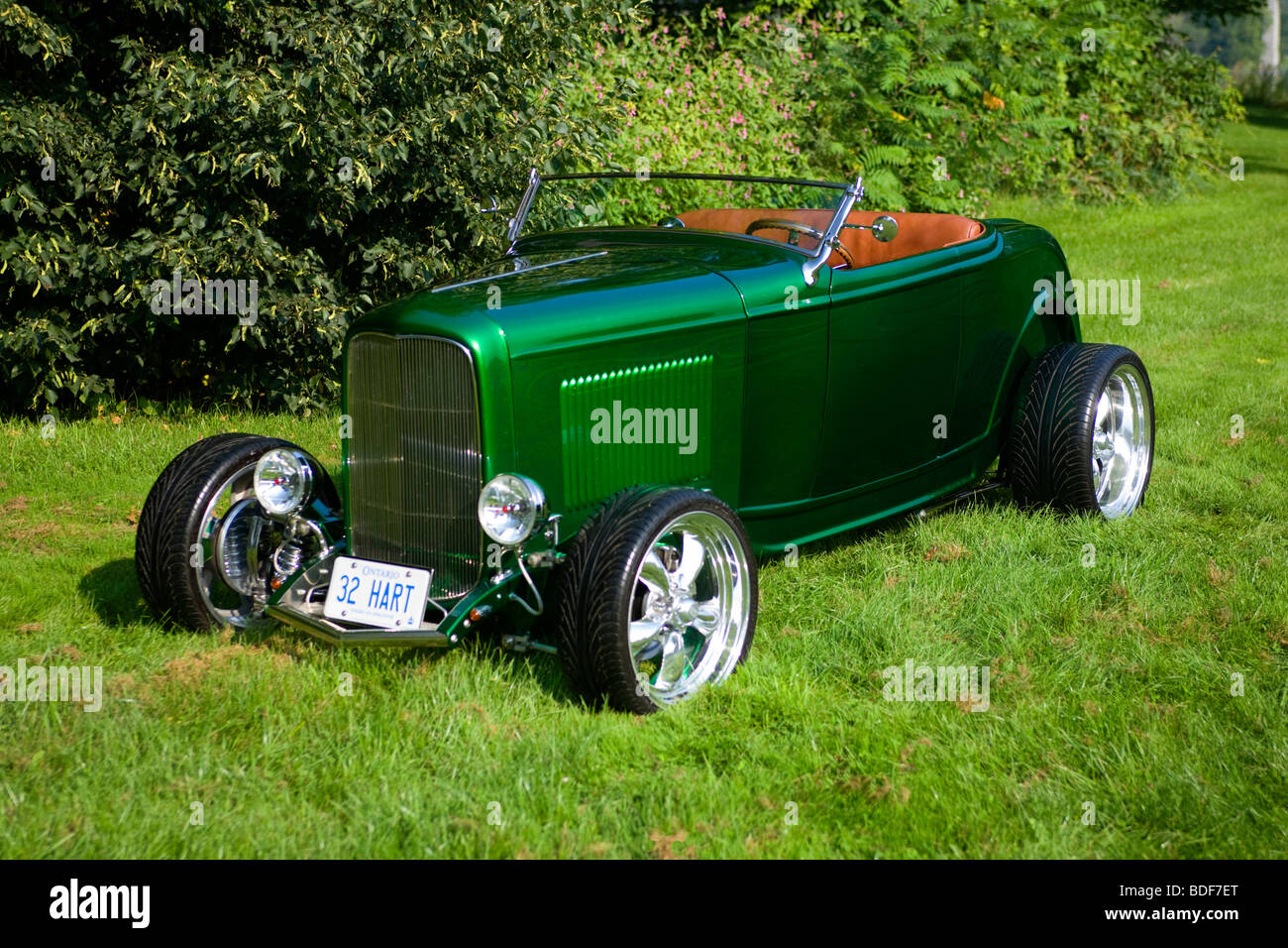 1932 Ford Hi Boy Roadster on Grass Stock Photo