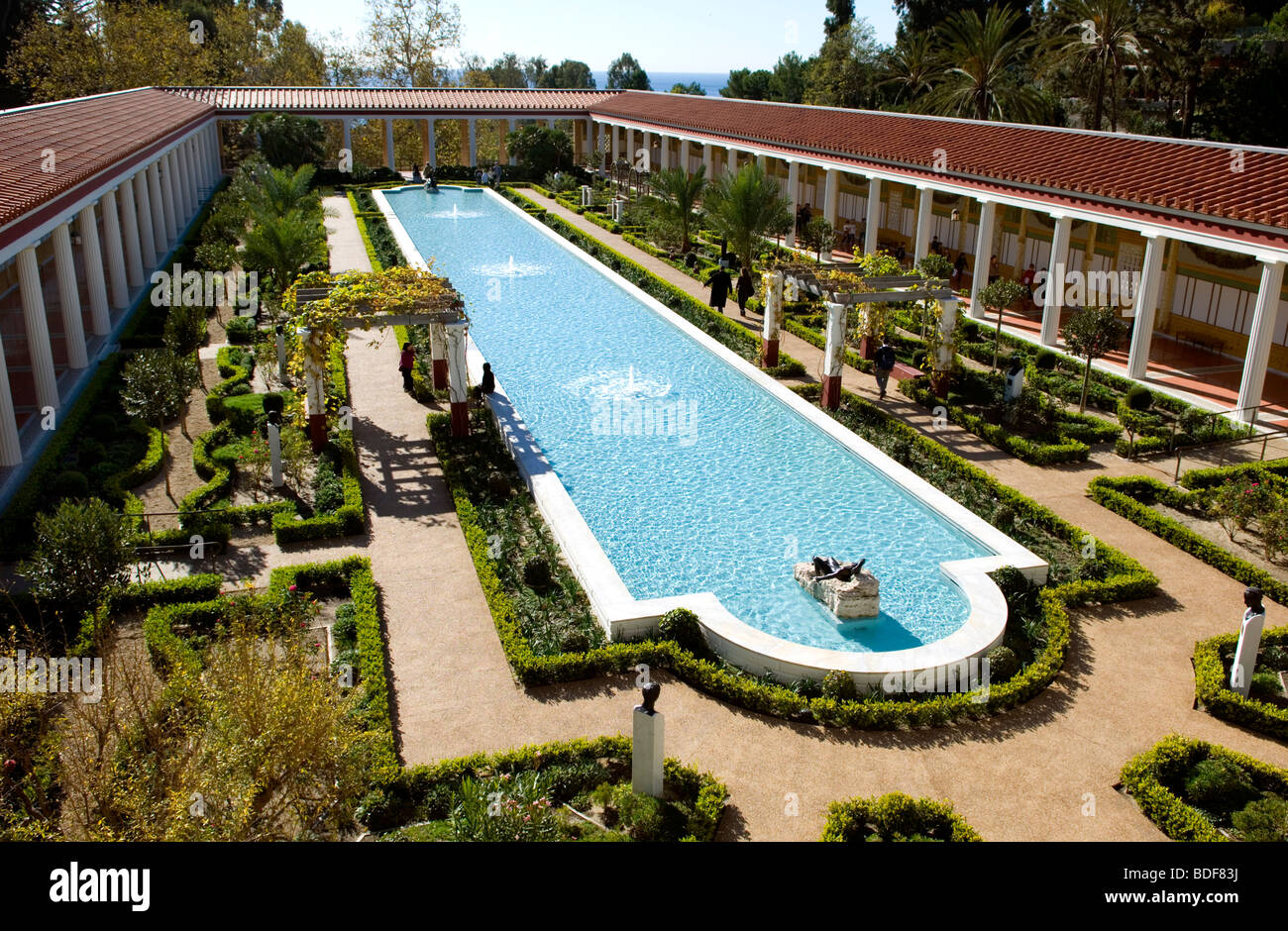 The Getty Villa in Malibu Stock Photo
