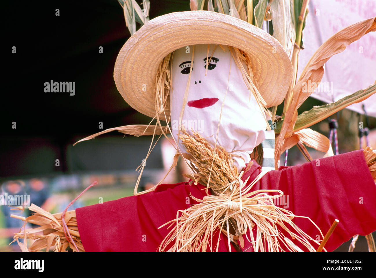 Folk Art Scarecrow Stock Photo
