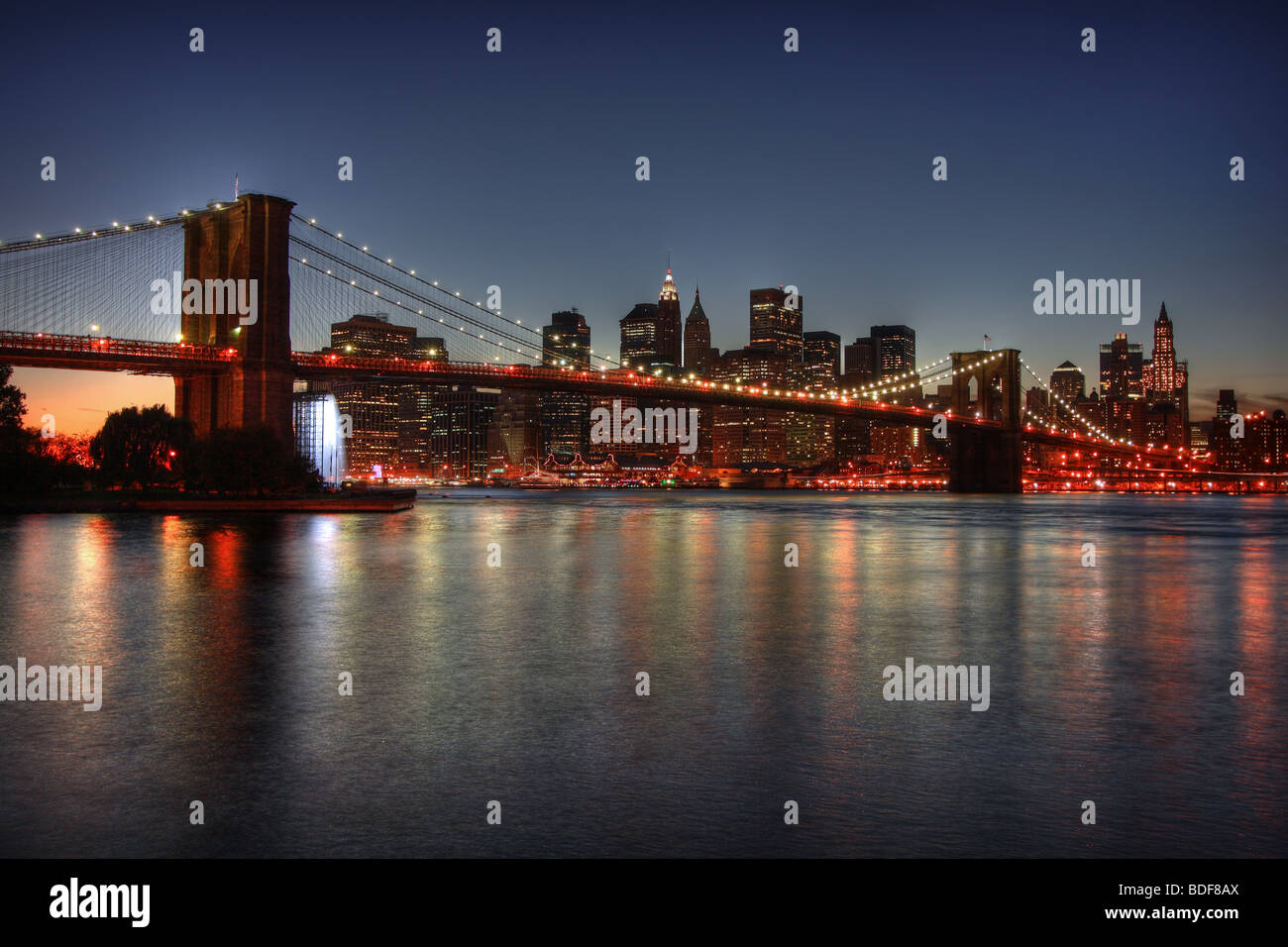 Brooklyn Bridge and NYC Skyline Stock Photo - Alamy