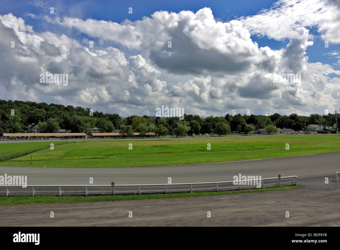 'Historic Track' harness racing track at the Harness Racing Museum and Hall of Fame, Goshen, NY Stock Photo