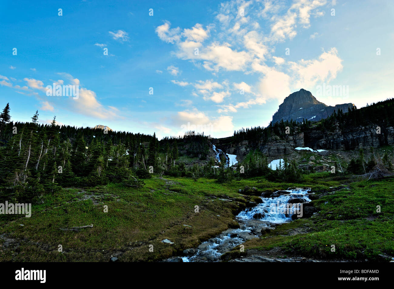 Rapids in stream on Logan Pass, Glacier National Park, Montana, USA ...