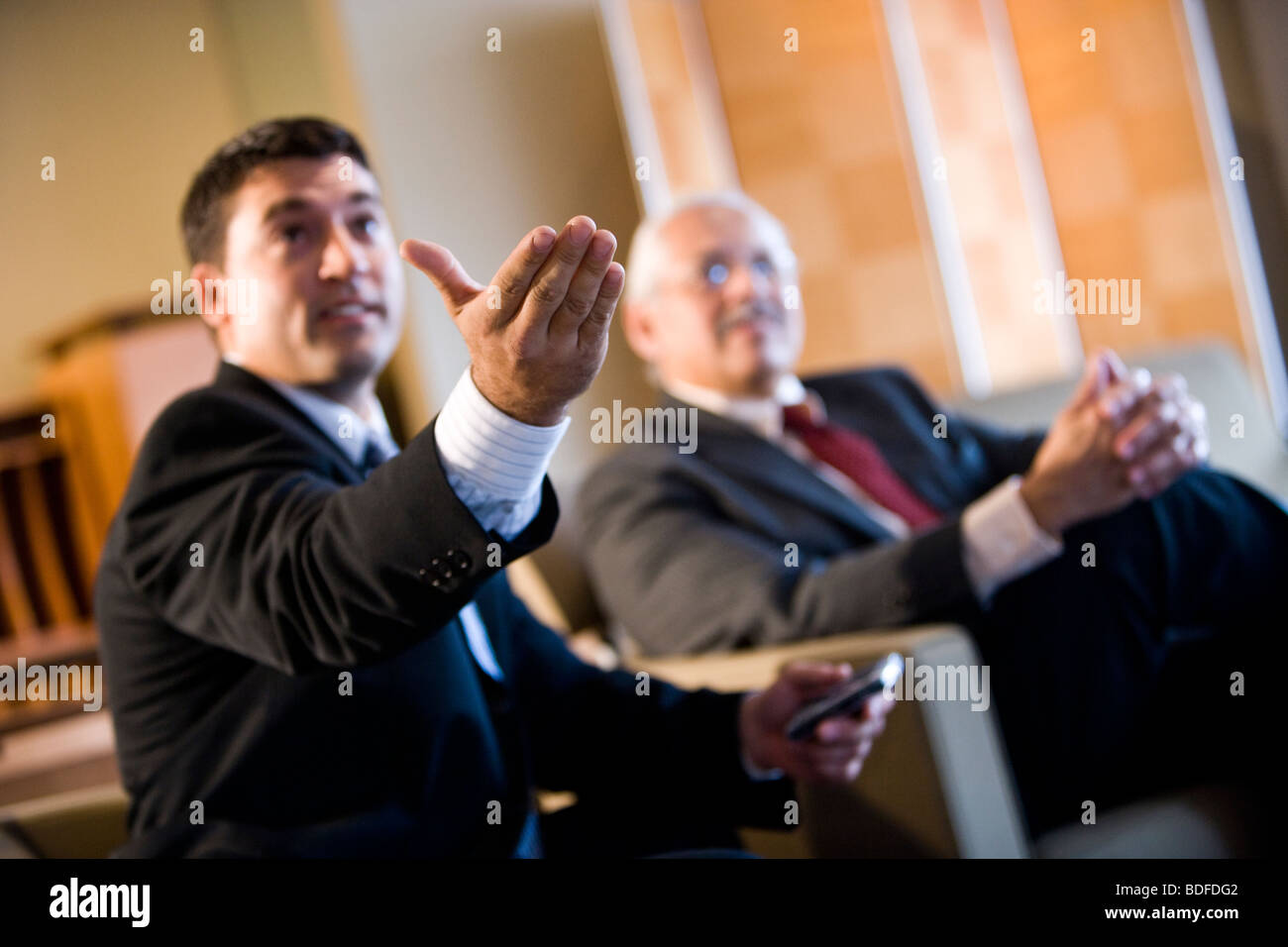 Hispanic business executives meeting in office Stock Photo