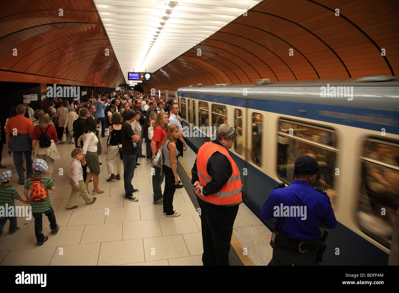 Underground station U Bahn Marienplatz in Munich Stock Photo