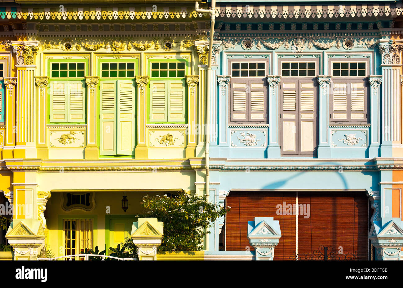 Singapore, Joo Chiat, Koon Seng Road, traditional shophouses Stock