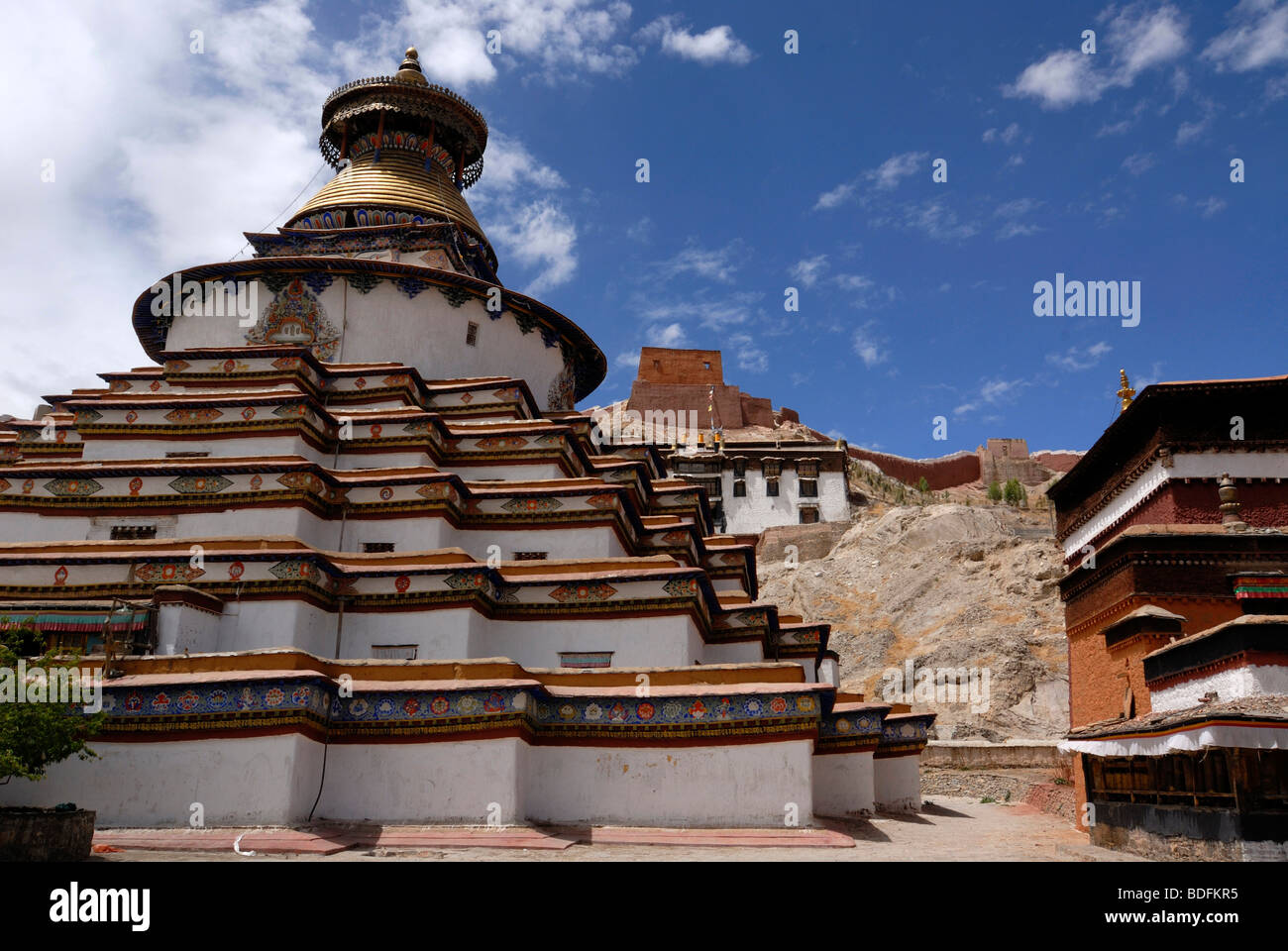 Gyantse Kumbum, walk-in mandala, and Pelkor Choede Monastery, Gyantse, Tibet, China, Asia Stock Photo