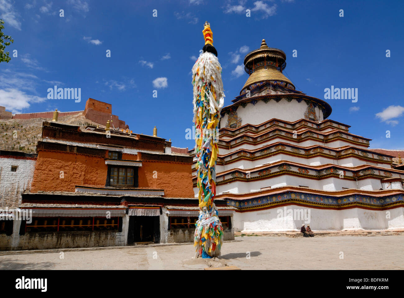 Gyantse Kumbum, walk-in mandala, and Pelkor Choede Monastery, Gyantse, Tibet, China, Asia Stock Photo