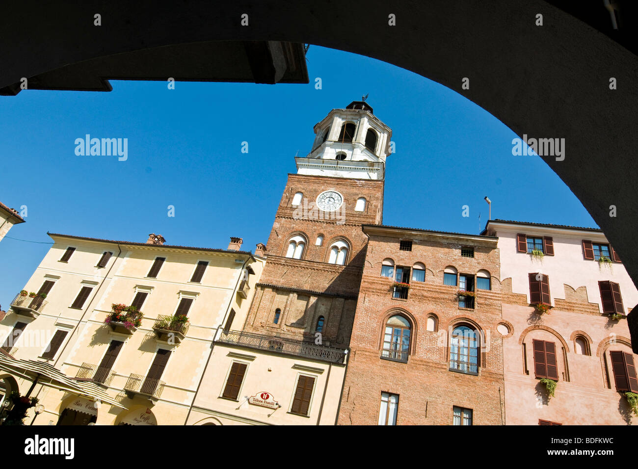 Old Square, Savigliano, Province of Cuneo, Italy Stock Photo
