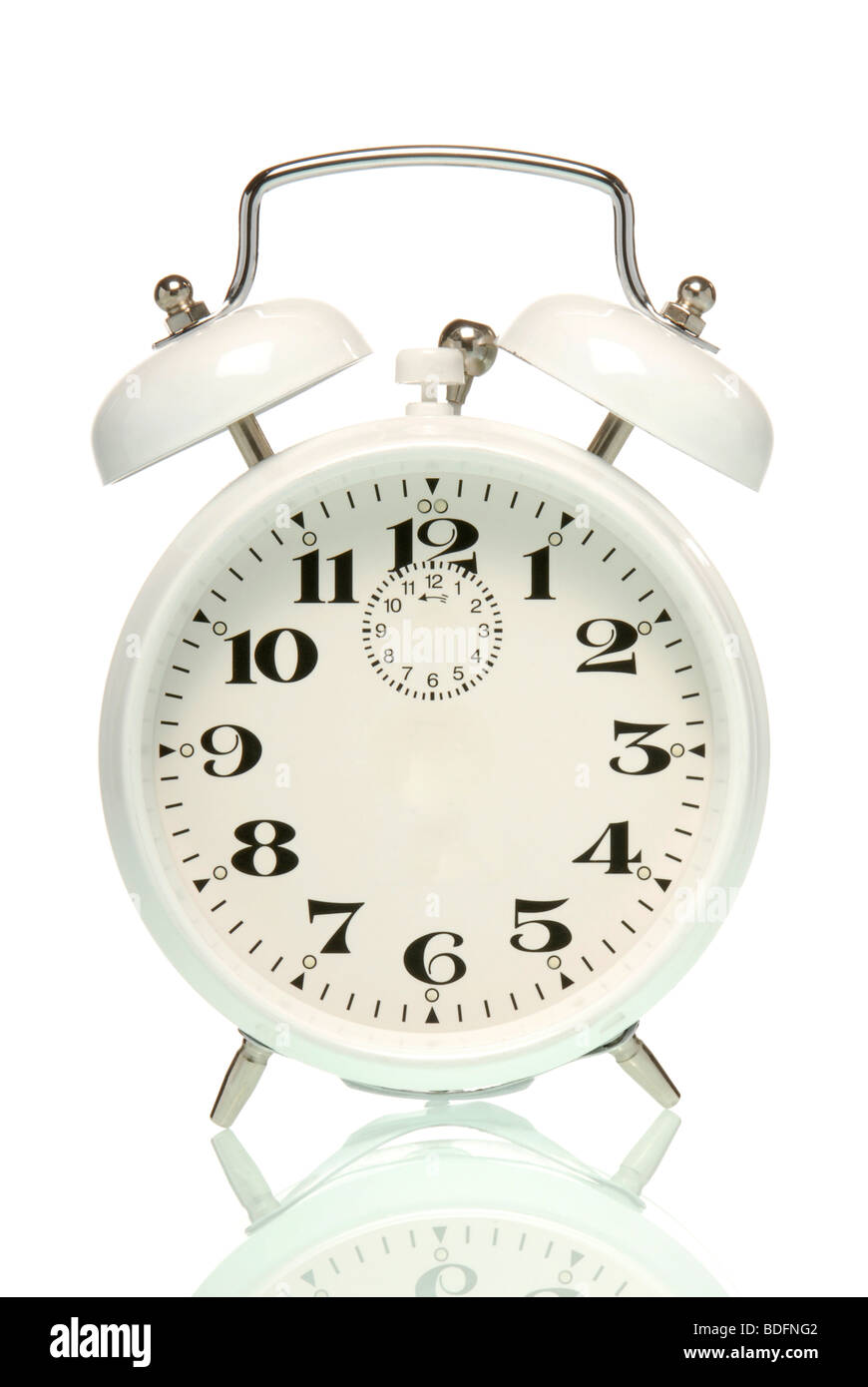 Alarm clock without hands, symbolic picture for no appointments Stock Photo