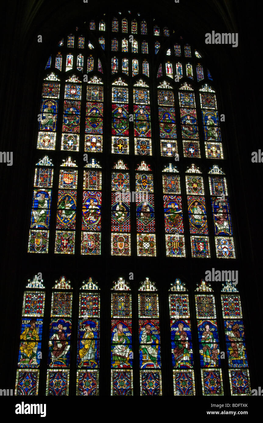 Stained Glass Windows Canterbury Cathedral Kent England uk Stock Photo
