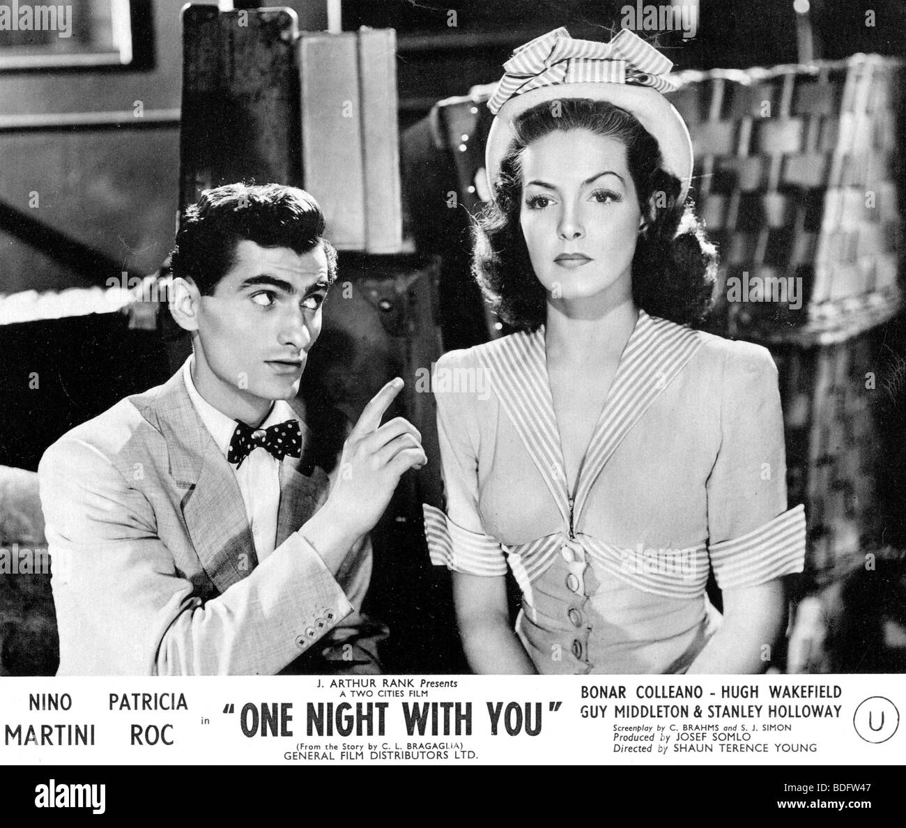 ONE NIGHT WITH YOU  1948 Two Cities/Rank film with Bonar Colleano and Patricia Roc Stock Photo