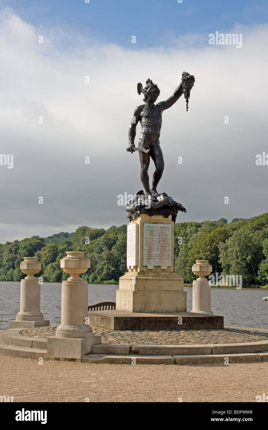 Statue of Perseus and Medusa in Trentham Gardens Stock Photo Alamy