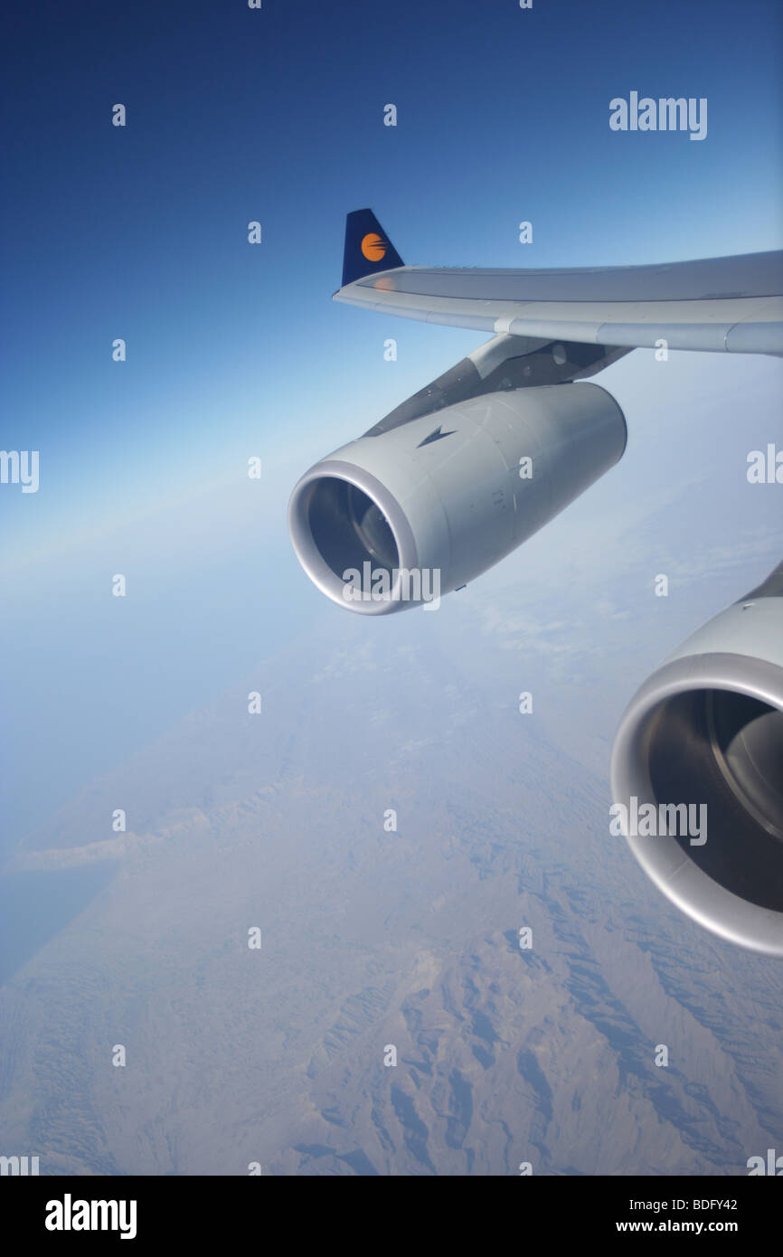 Jet Airways Livery and signage on plane wingtip Stock Photo