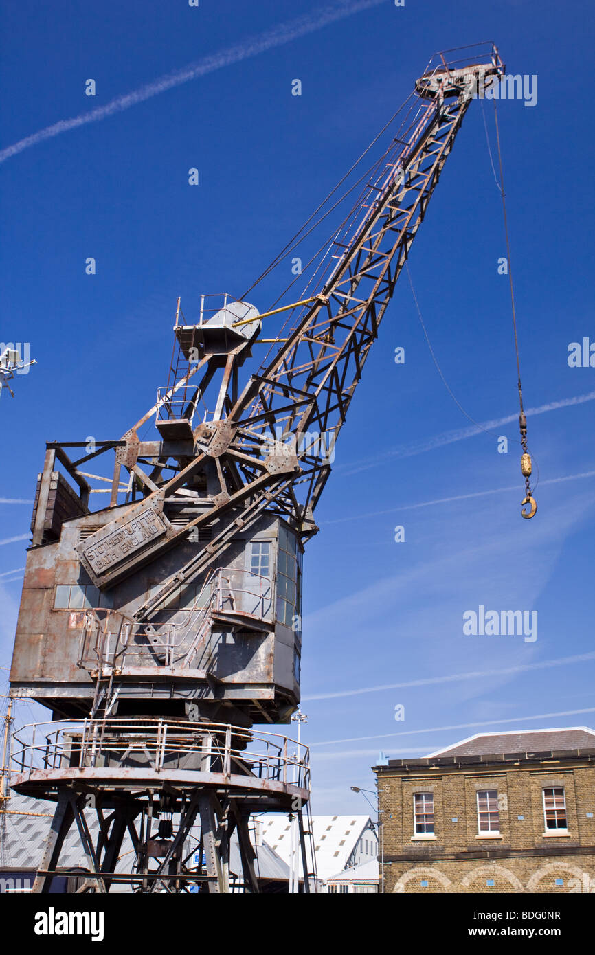 Dockyard Crane at Chatham Historic Dockyard Stock Photo - Alamy