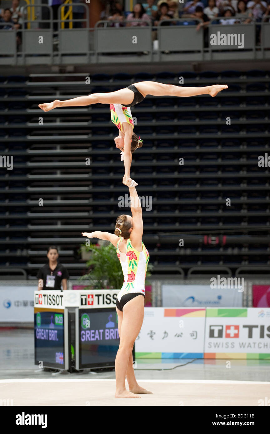 Gymnastics Acrobatics Pair Women competition, World Games, Kaohsiung