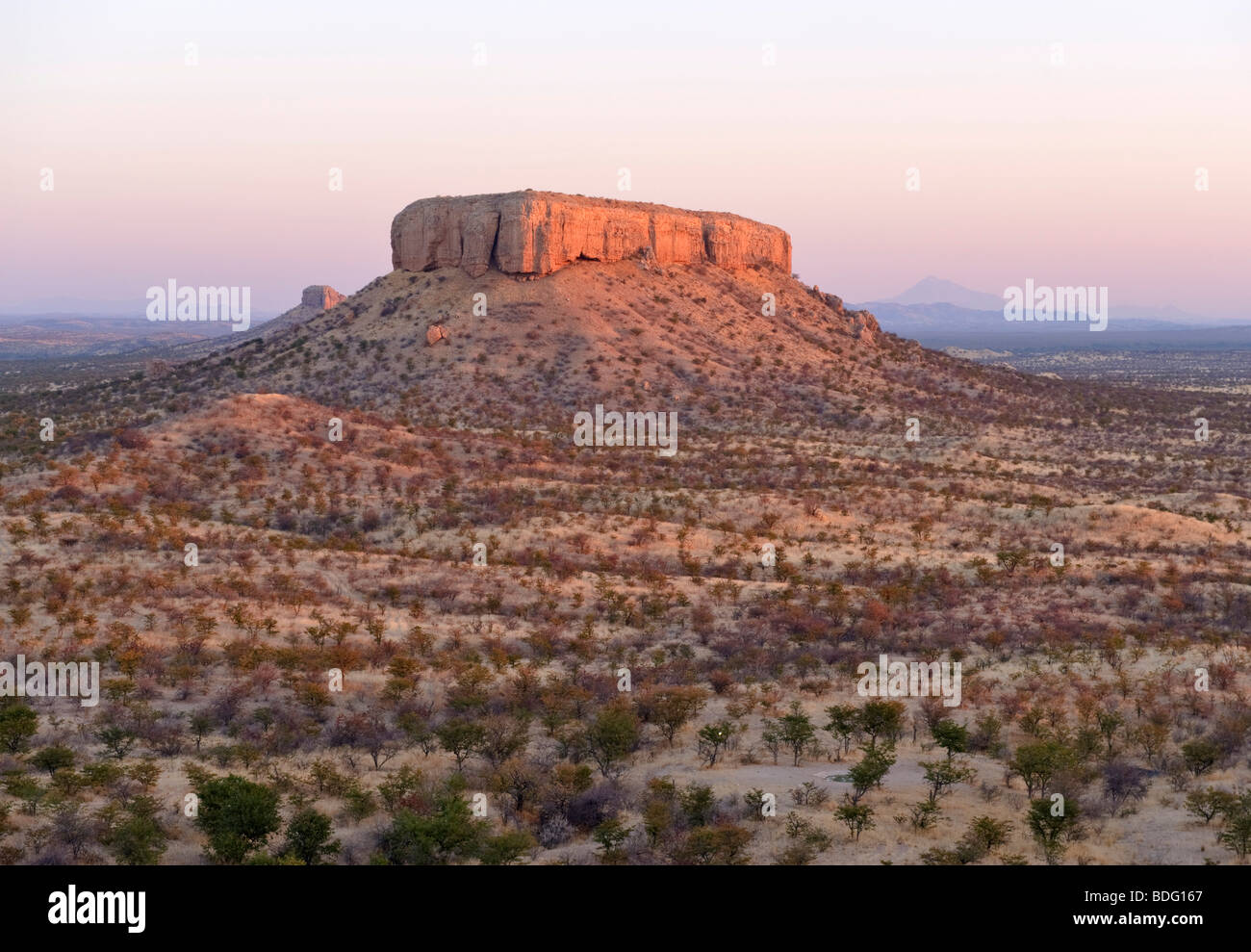 Namibia Cliffs Cliffs in the evening light at the Vingerklip Lodge at Khorixas ...