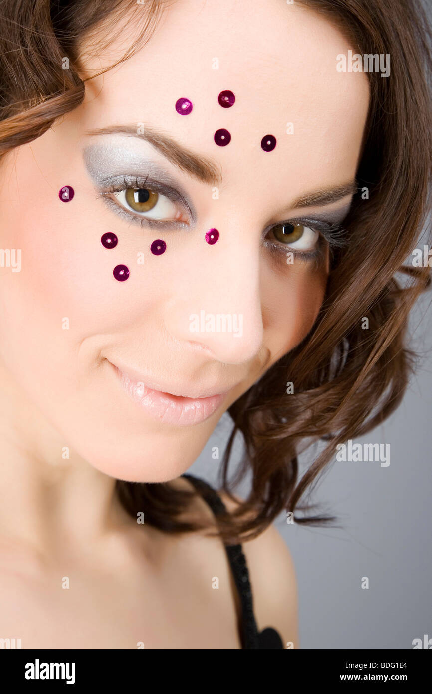 Pretty woman with Beauty MakeUp Stock Photo - Alamy