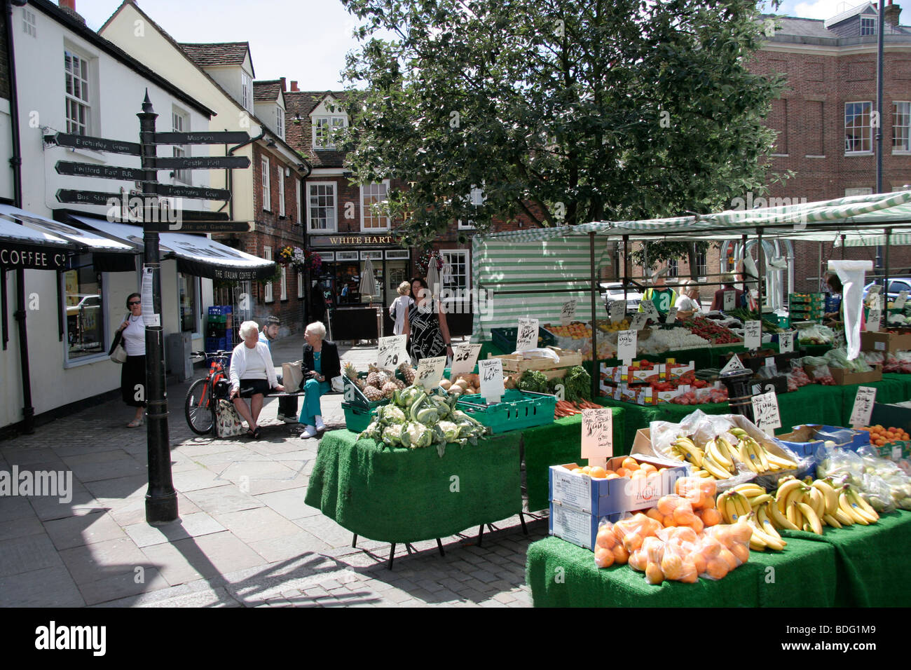 Hertford Town Market Salisbury Square Stock Photo