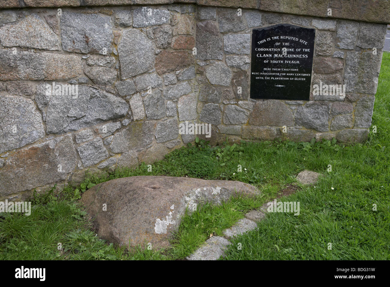 ancient coronation stone of the magennis clan in warrenpoint county down northern ireland uk Stock Photo