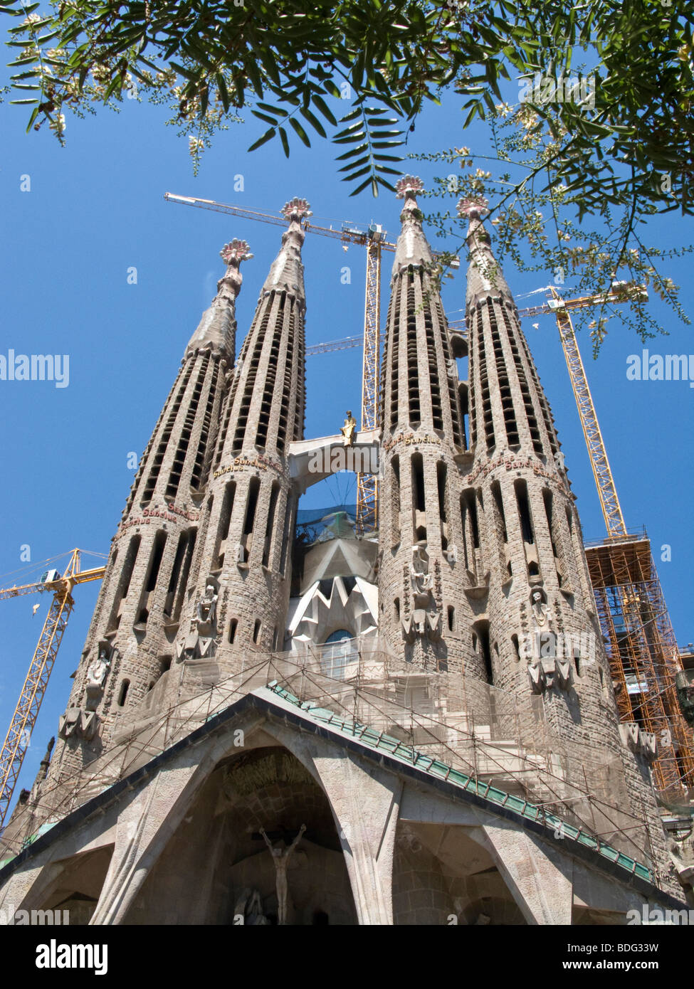 La Sagrada Familia in Barcelona, Spain. Stock Photo