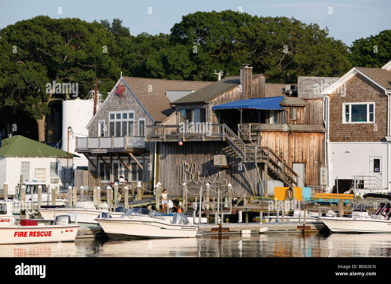 Marina, Shelter Island, New York Stock Photo Alamy