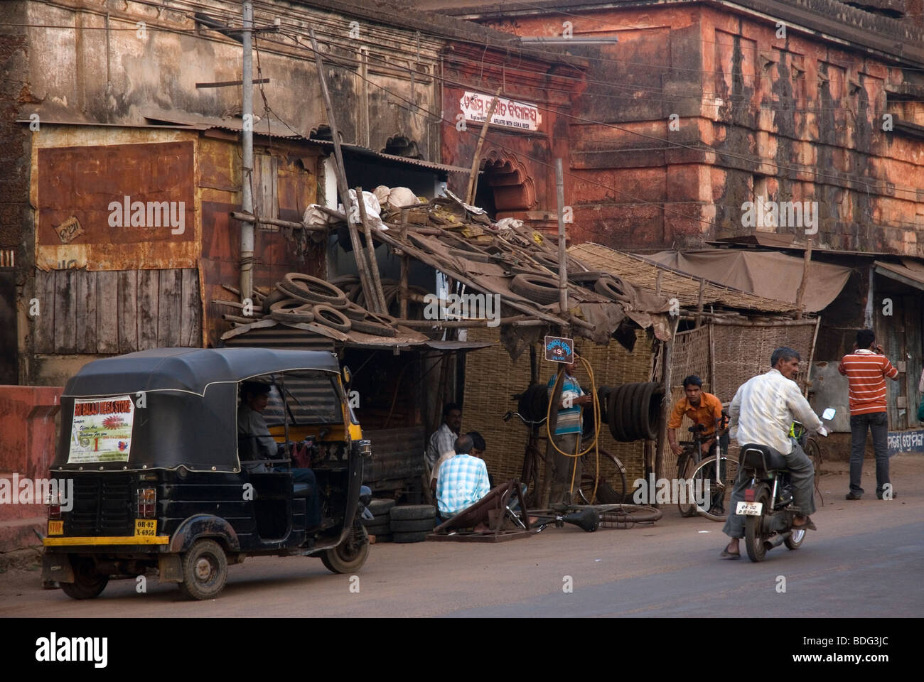 Rath Road. Bhubaneswar, Orissa. Stock Photo