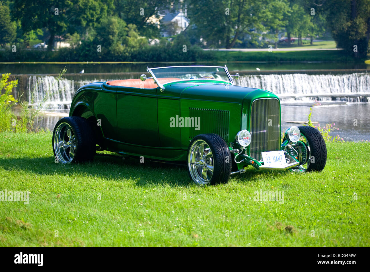1932 Ford Hi Boy Roadster on Grass Stock Photo