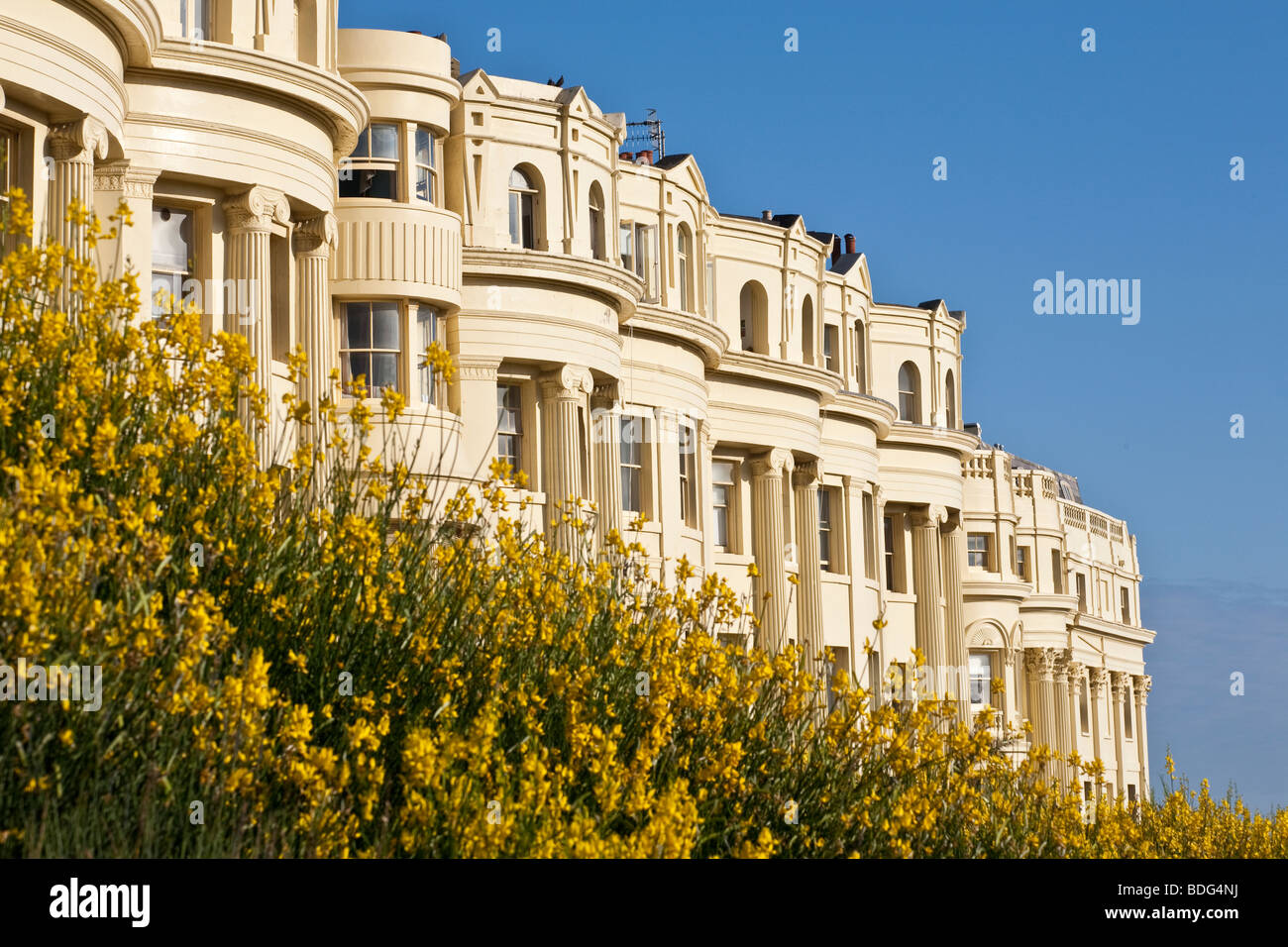 Regency architecture in Brighton. Brunswick Square, Brighton and Hove, Sussex, England, UK Stock Photo