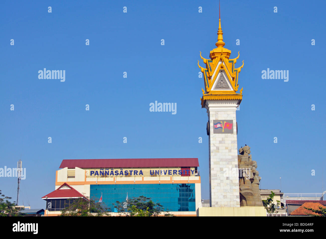 Cambodian-Vietnamese Friendship Monument, Phnom Penh, Cambodia, Asia Stock Photo