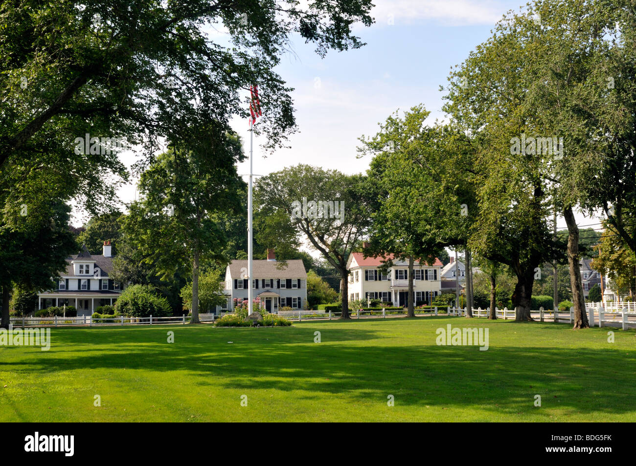 Falmouth, Cape Cod, Village Green and historic homes Stock Photo Alamy