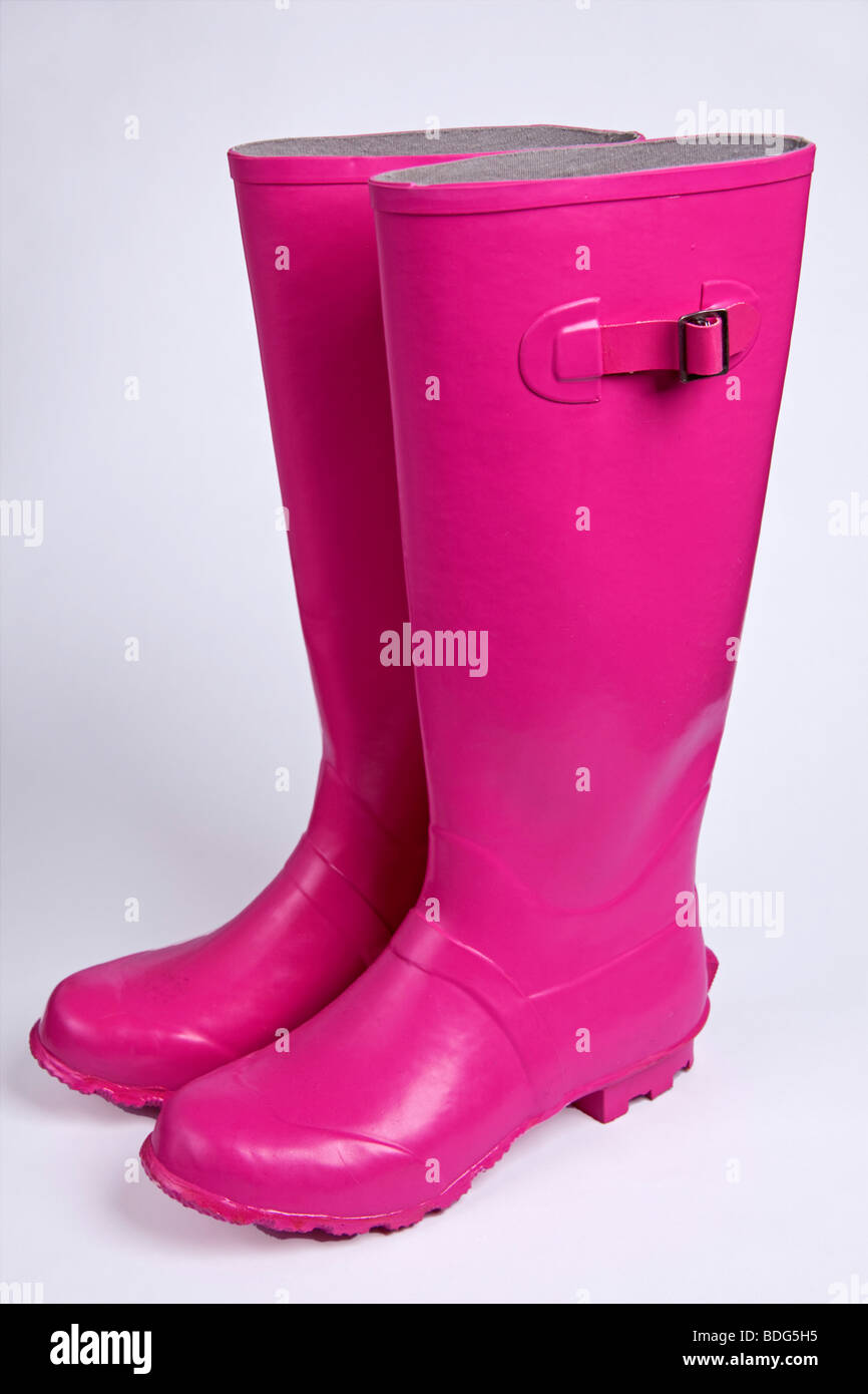 Pink wellies Stock Photo - Alamy