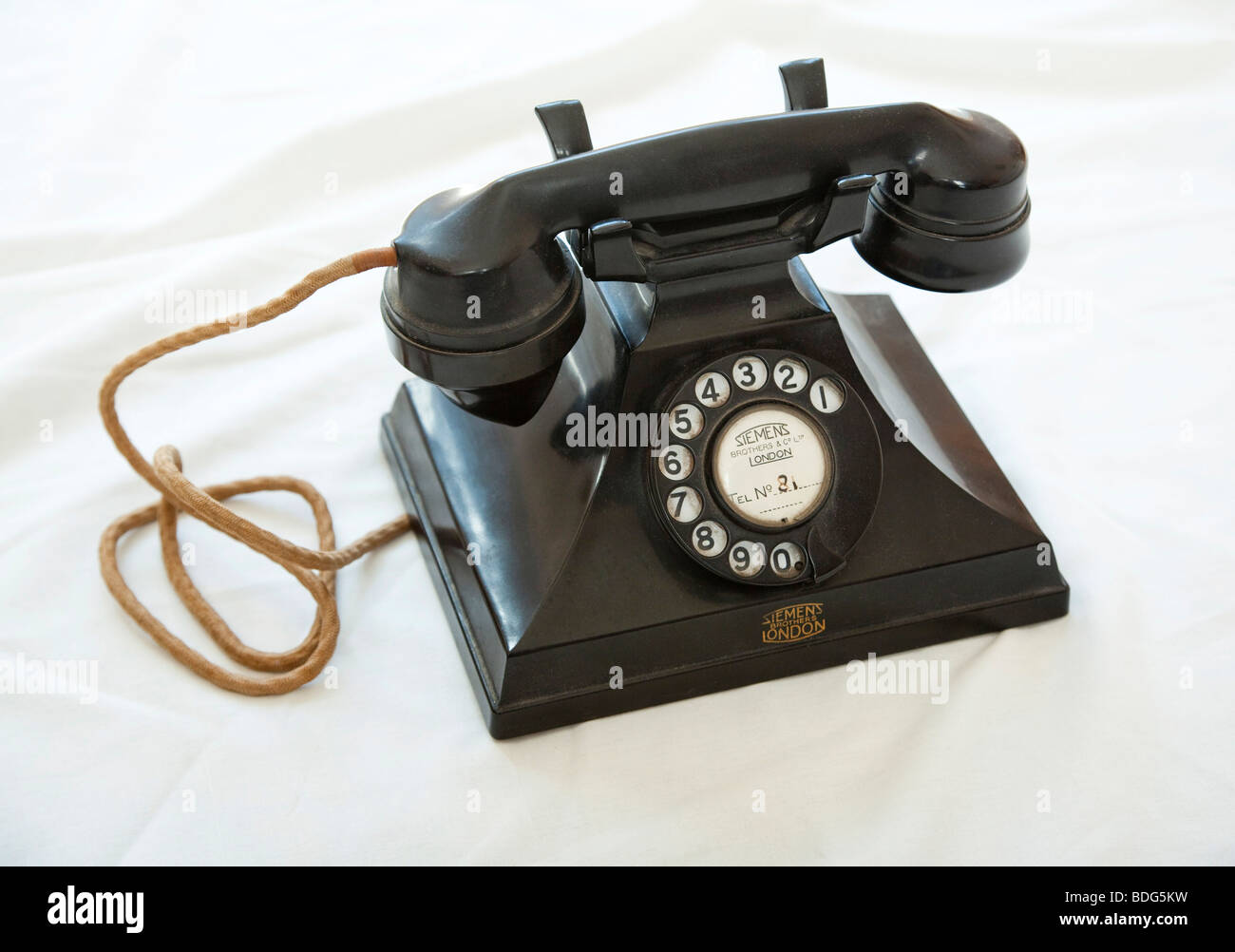 old Siemens 200 series telephone from the 1930's Stock Photo